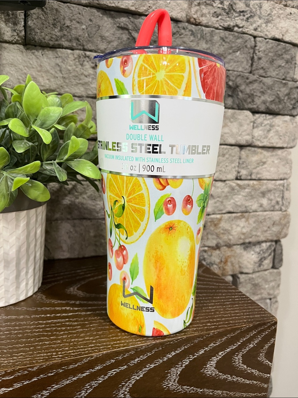 Summer  Citrus Stainless Steel Tumbler - 30 oz ~New~ Hot 6hrs & Cold 12hrs
